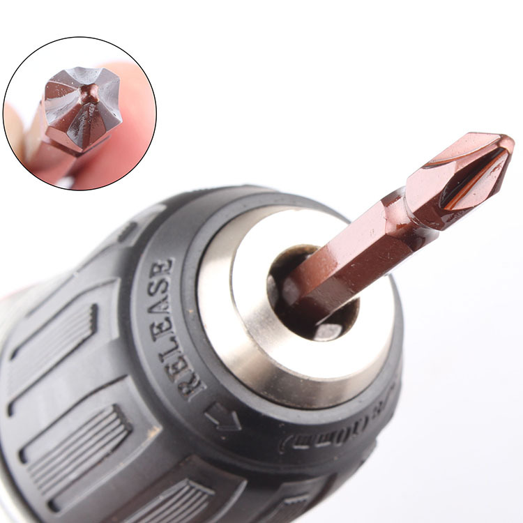 双头十字改锥头进口电钻电动螺丝刀批头强磁性风批加长起子s2ph2