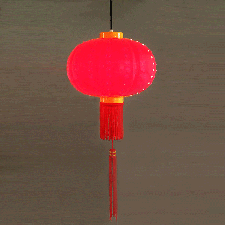 厂家直销2016新款大红发光过年灯笼旋转走马led灯笼婚庆节日装饰