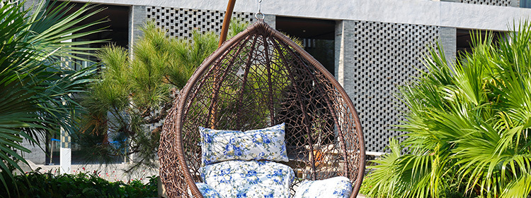 厂家直销户外仿藤鸟巢吊篮藤编休闲鸟巢秋千吊椅 休闲藤椅吊篮