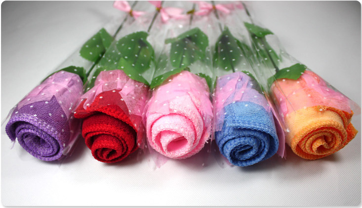 玫瑰花毛巾玫瑰花情人节礼物婚庆回礼创意o
