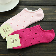 秋夏季新款隐形创意女式洞洞袜透气棉质船袜女袜棉质 女士棉袜