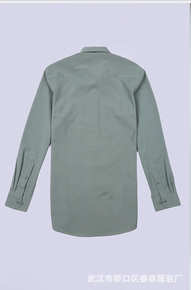 厂家批发 07陆外长袖衬衣 军绿常服涤丝