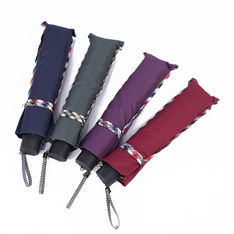 天堂伞3311e商务伞三折遮阳伞广告伞加固折叠晴雨伞 厂家批发