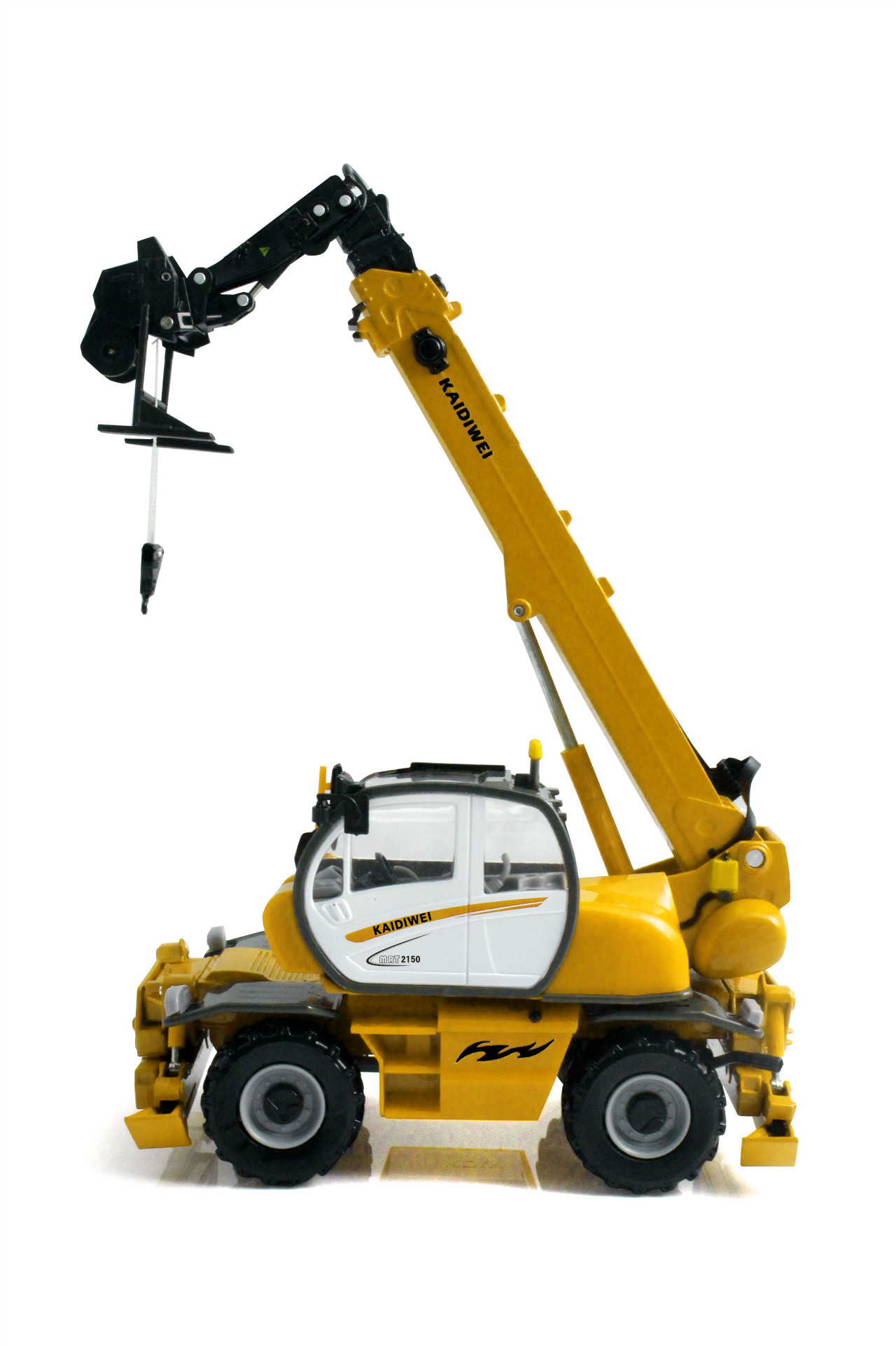 凯迪威625048合金工程车模型轮式多功能吊车起重机仿真