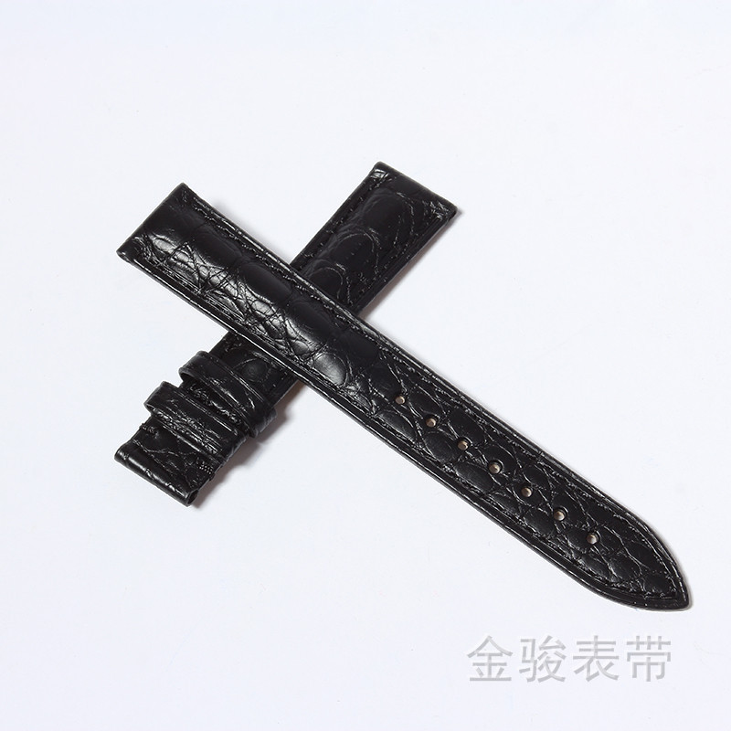 Round Pattern Bamboo Crocodile Leather Strap Waterproof Edging Spot Supply for Men and Women