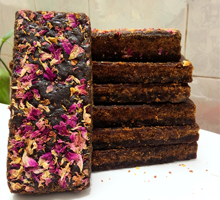 广西玫瑰花红糖甘蔗玫瑰原汁黑糖块手工熬制农家黑糖花茶土红糖