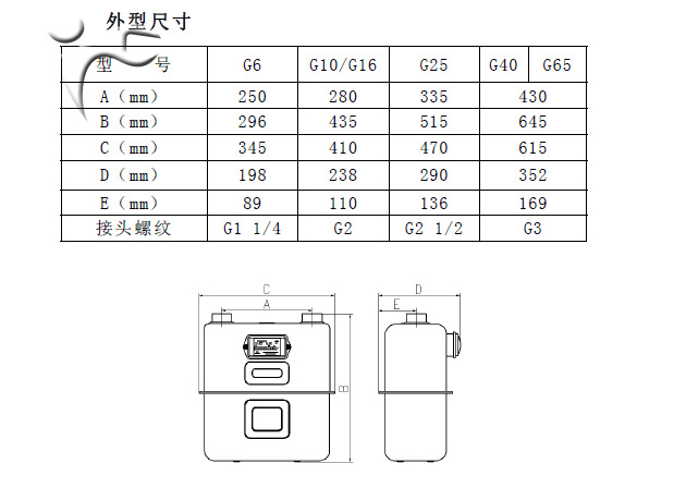 g40工业用皮膜表重庆燃气表煤气表天然气表金球燃气表