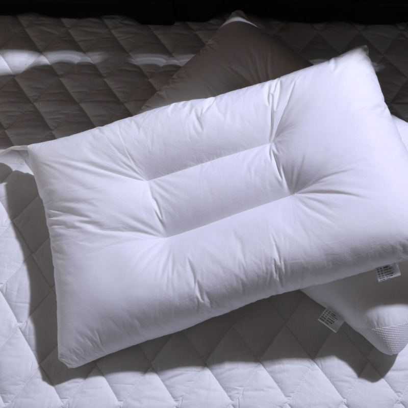 全棉可水洗丝棉软枕头贡缎布低矮薄枕芯成人长方形单人枕批发