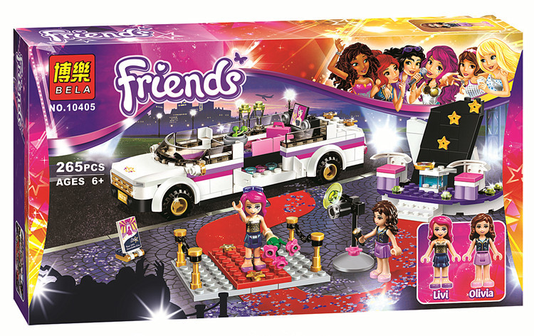 博樂女孩好朋友Friends系列大歌星的豪華轎車 拼裝積木玩具10405