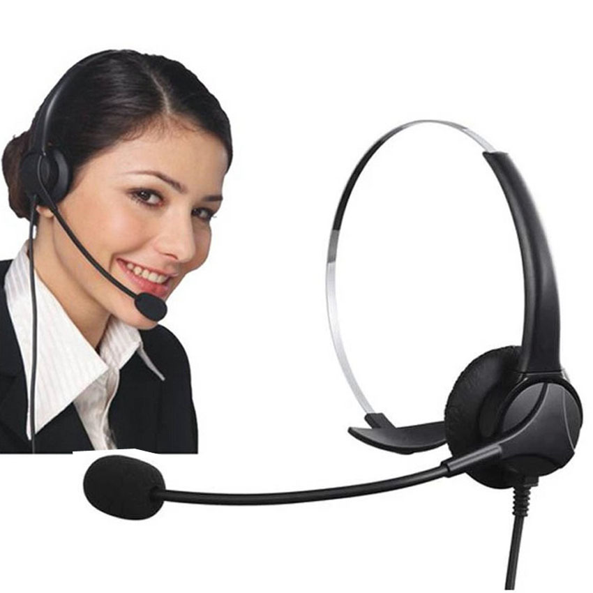 外贸oem中性北恩同款电话机耳麦耳机呼叫中心话务员专用座机耳机