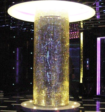 加工艺术拼镜玻璃 ktv酒店美发厅装修高档豪华柱子艺术玻璃拼镜