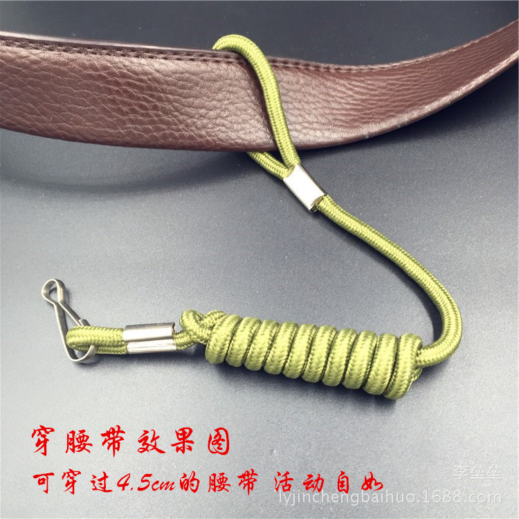 特价批发怀旧钥匙绳复古军款钥匙扣老式绳军绿色老年人防丢钥匙绳