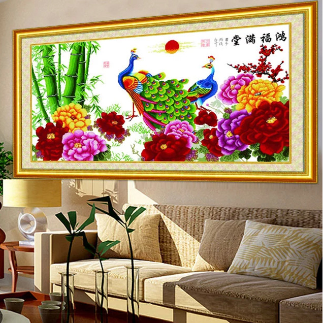 孔雀正品十字绣