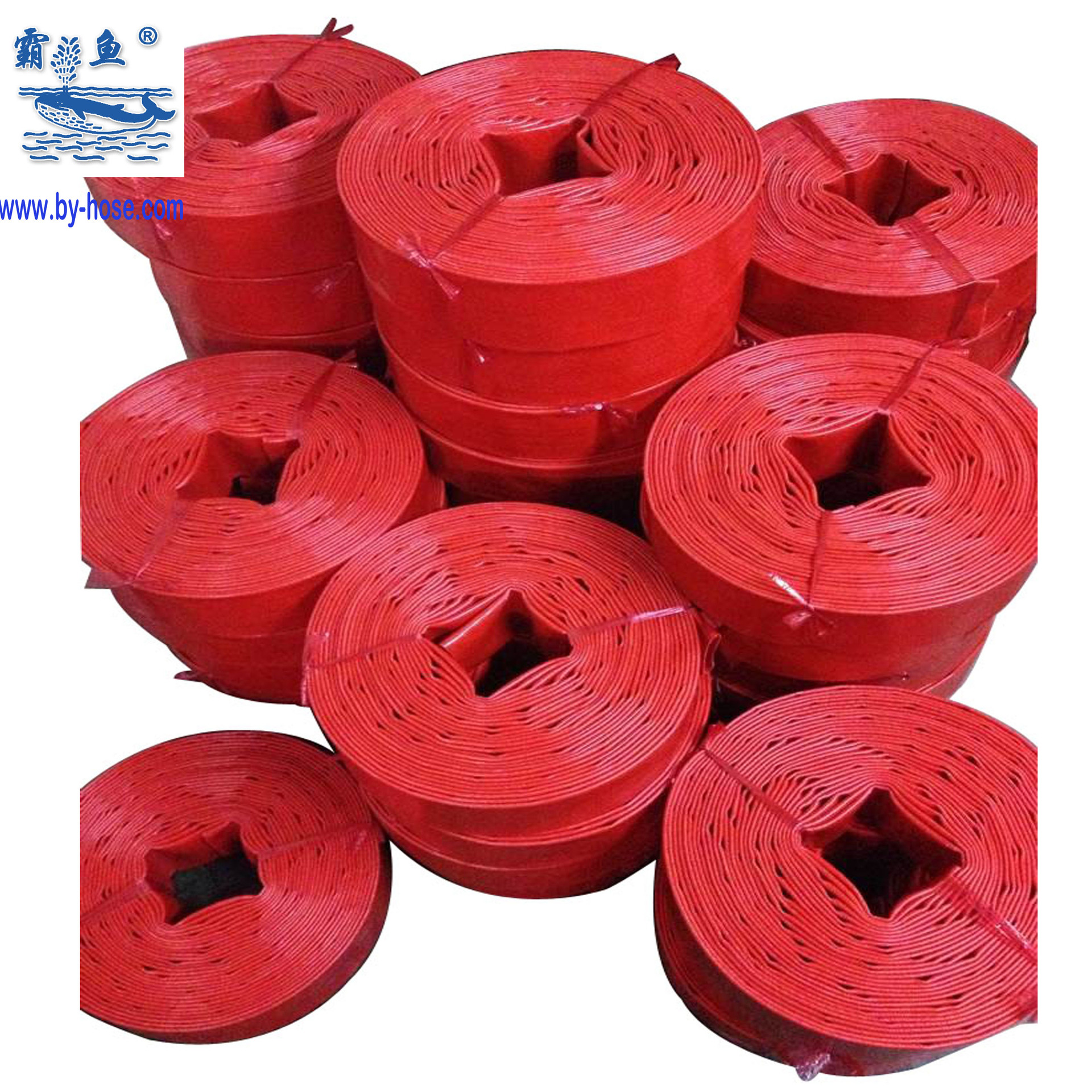 厂家直销农用灌溉水带水泵专用软管红色pvc管