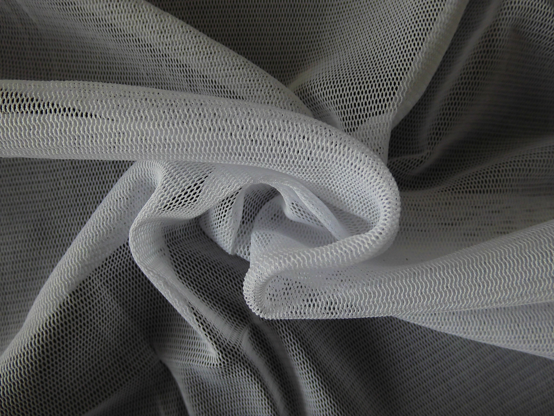 现货小批白色 40d涤高弹六角网布 蚊帐布 手感柔软 内衣网布