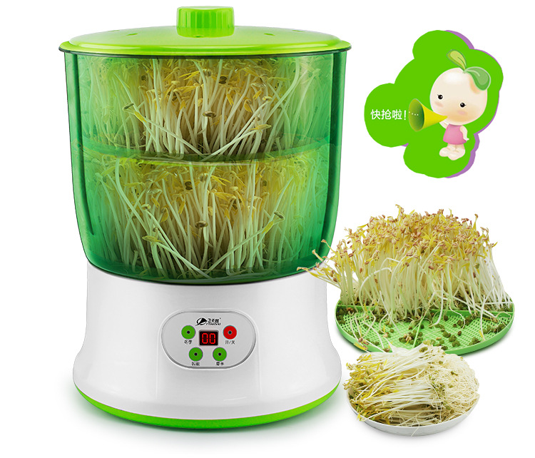 飞天鼠ct-s01家用全自动智能豆芽机二层大容量 发豆芽菜机
