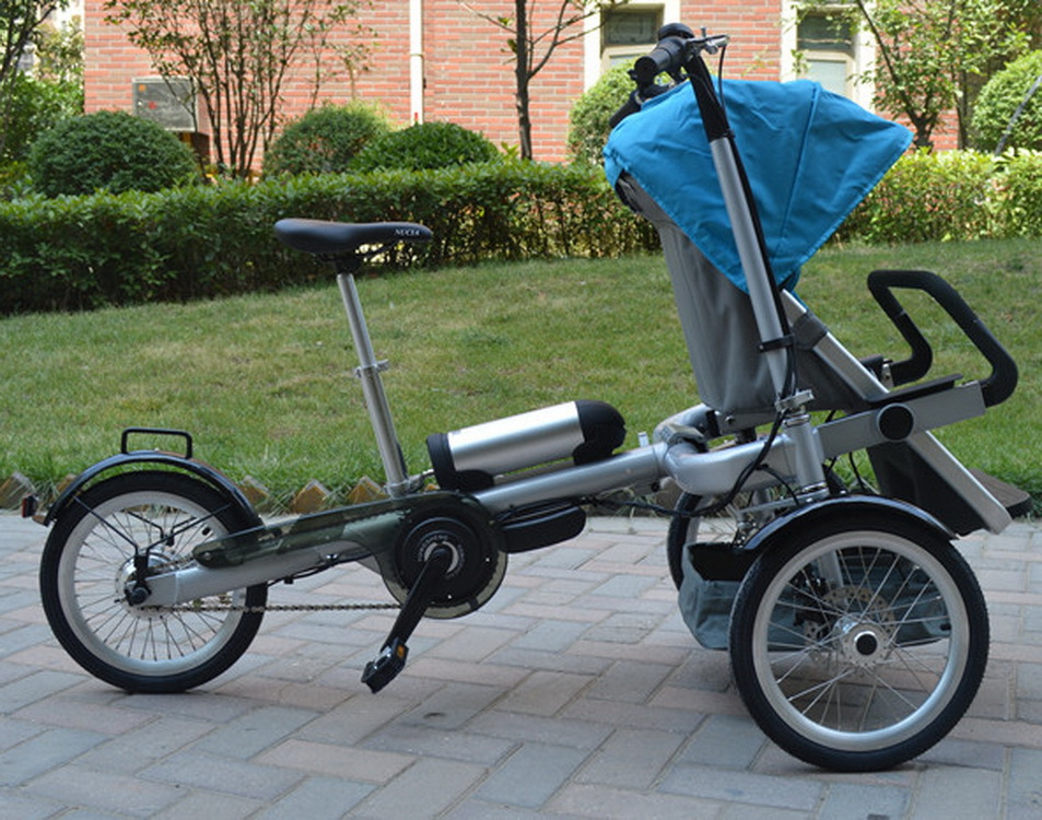 towin包邮三轮健身自行车多功能电动母婴车铝合金宝宝车亲子车