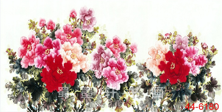 洛阳写意牡丹画