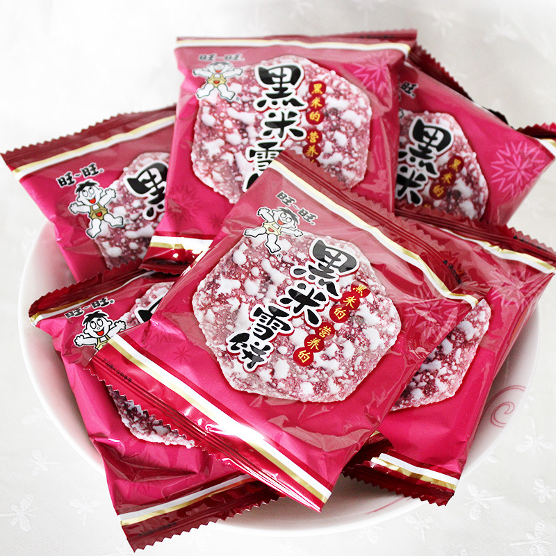 旺旺 黑米雪饼 258g 膨化零食
