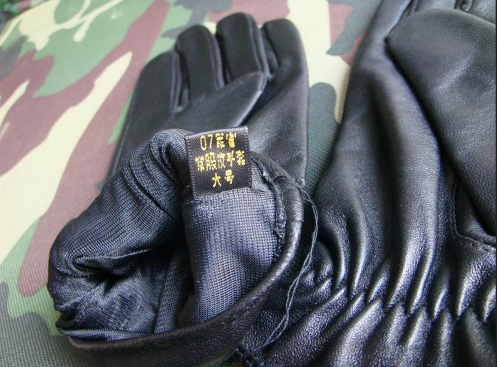 07皮手套黑色皮手套07常服内手套 男士真皮保暖手套