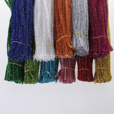 金葱毛条 金葱扭扭棒 闪光金葱毛根diy幼儿园儿童手工材料 100根