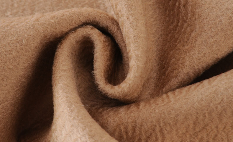 水波纹全羊毛大衣面料 高档水波纹毛呢布料 羊毛粗纺单面大衣呢