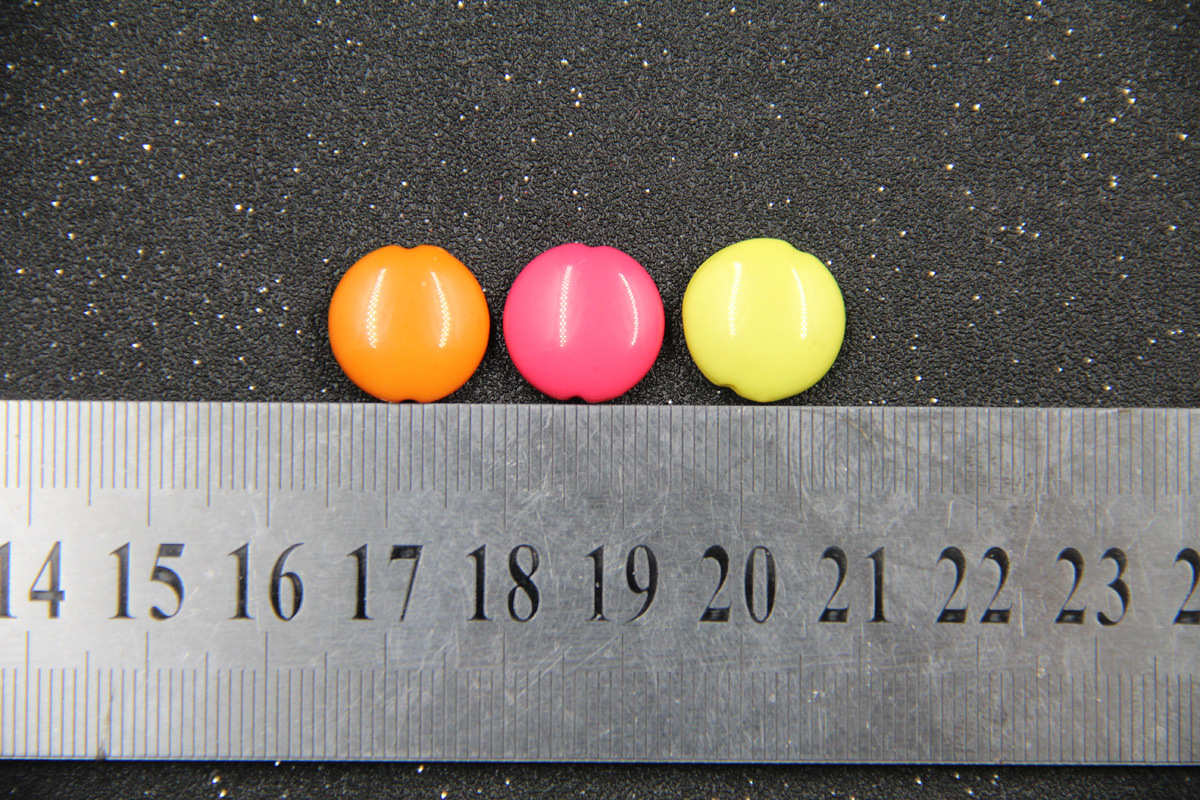 新款实色亚克力珠子 饰品配件 扁圆混彩 儿童diy散珠厂家批发