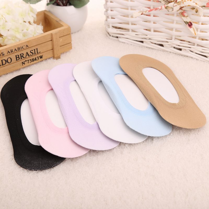 Independent Packaging Spring and Summer New Thin Candy Color Women's Low-Cut Liners Socks Polyester Solid Color Invisible Socks Factory Wholesale