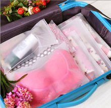 旅行收纳袋 防水防潮行李箱袜子内衣内裤整理分类密封袋 PE包装袋