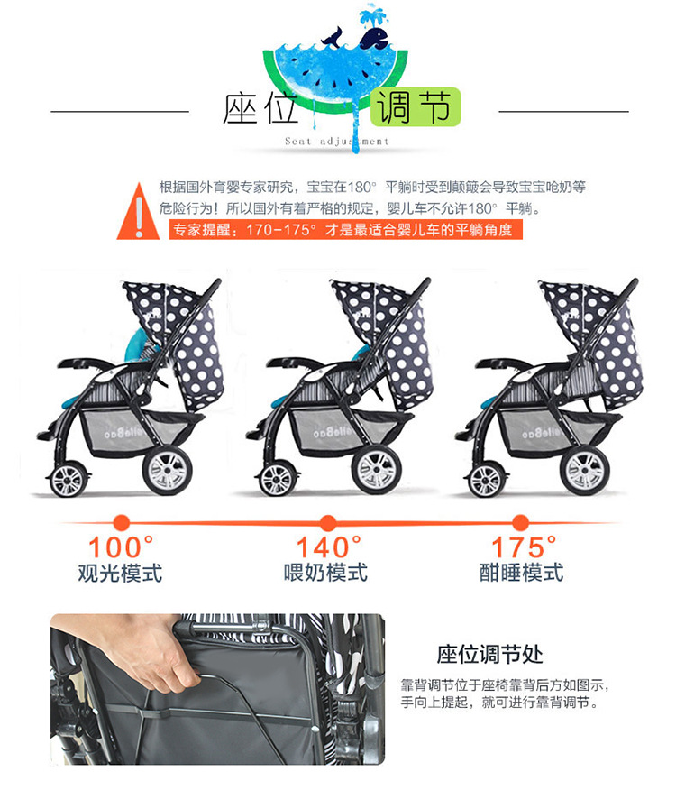 唯乐宝高景观婴儿车轻便折叠手婴儿推车可换向多功能婴儿推车厂家