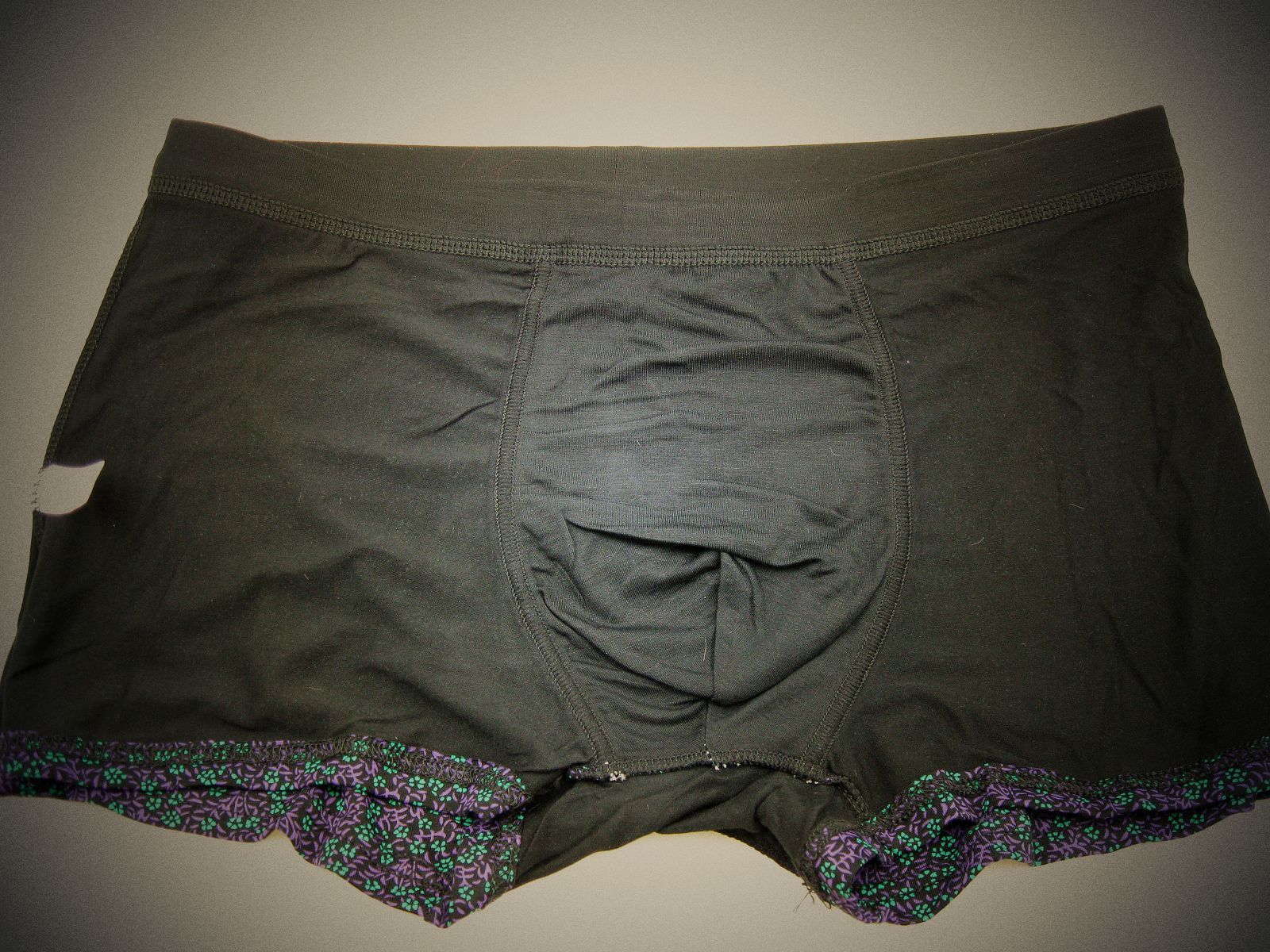 批发竹纤维u凸男士平角裤 印满花透气舒适男士内裤