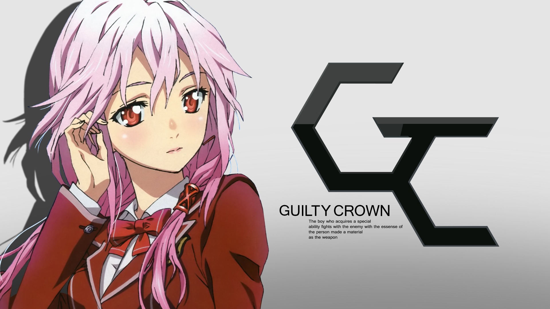 动漫饰品 罪恶王冠 guilty crown 标志 银色合金吊坠 皮绳项链