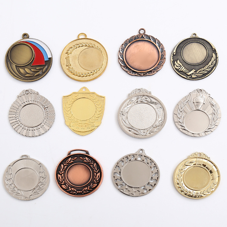 定做学校体育比赛奖牌奖章 现货供应金银铜 制作空白帖子镭射奖牌