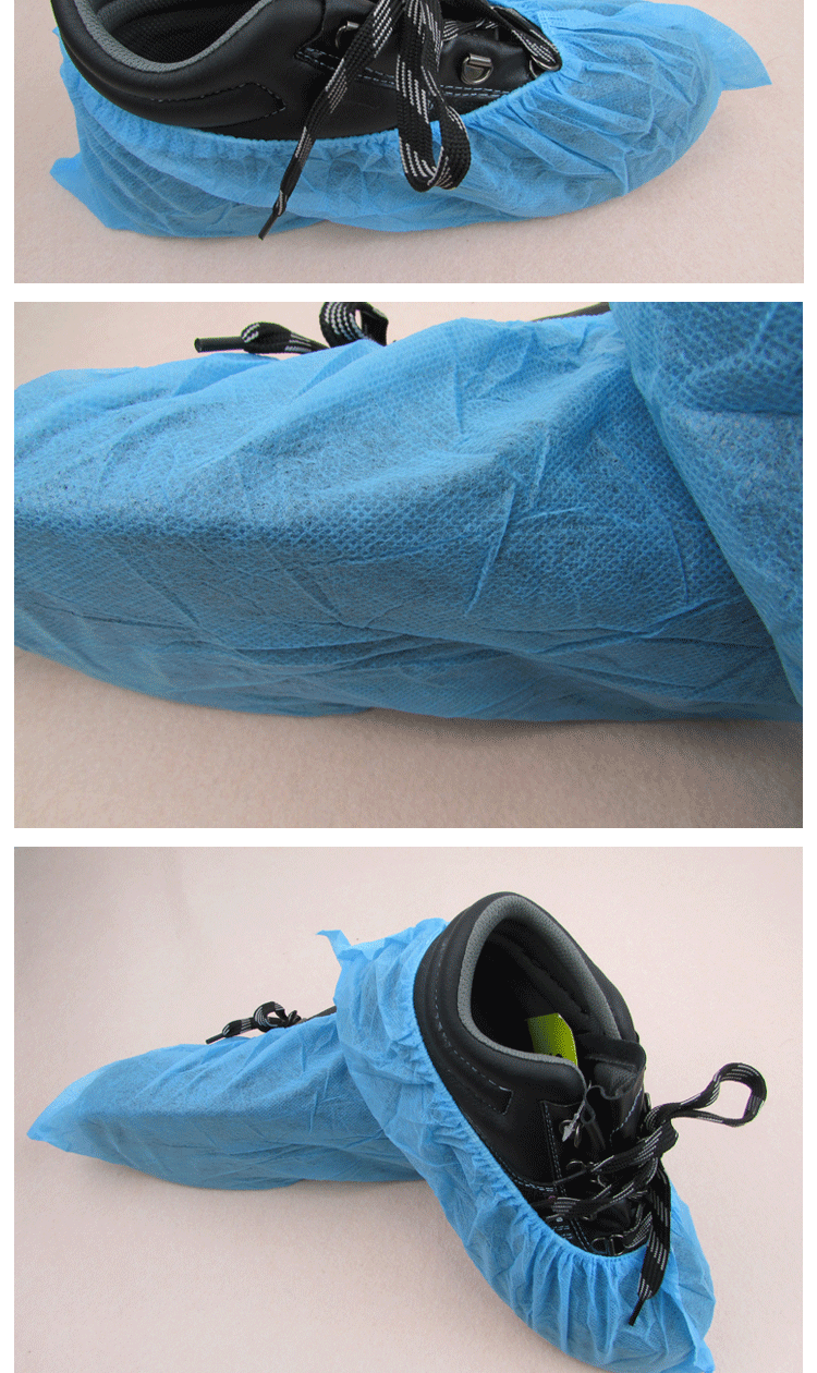 批发一次性防滑卫生保洁无纺布劳保鞋套 加厚无纺布防尘耐用脚套