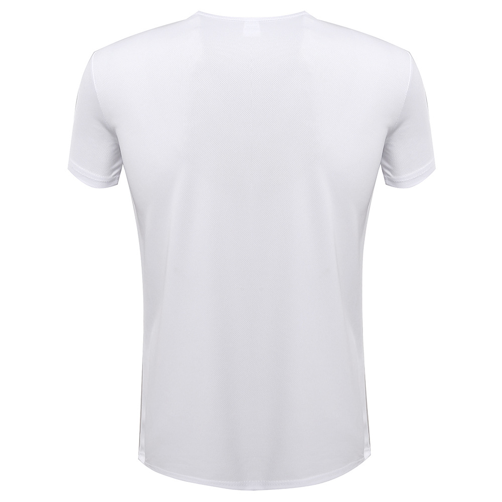 白色速干运动圆领t袖批发 广告文化衫班服定制 工作服定做diy印字