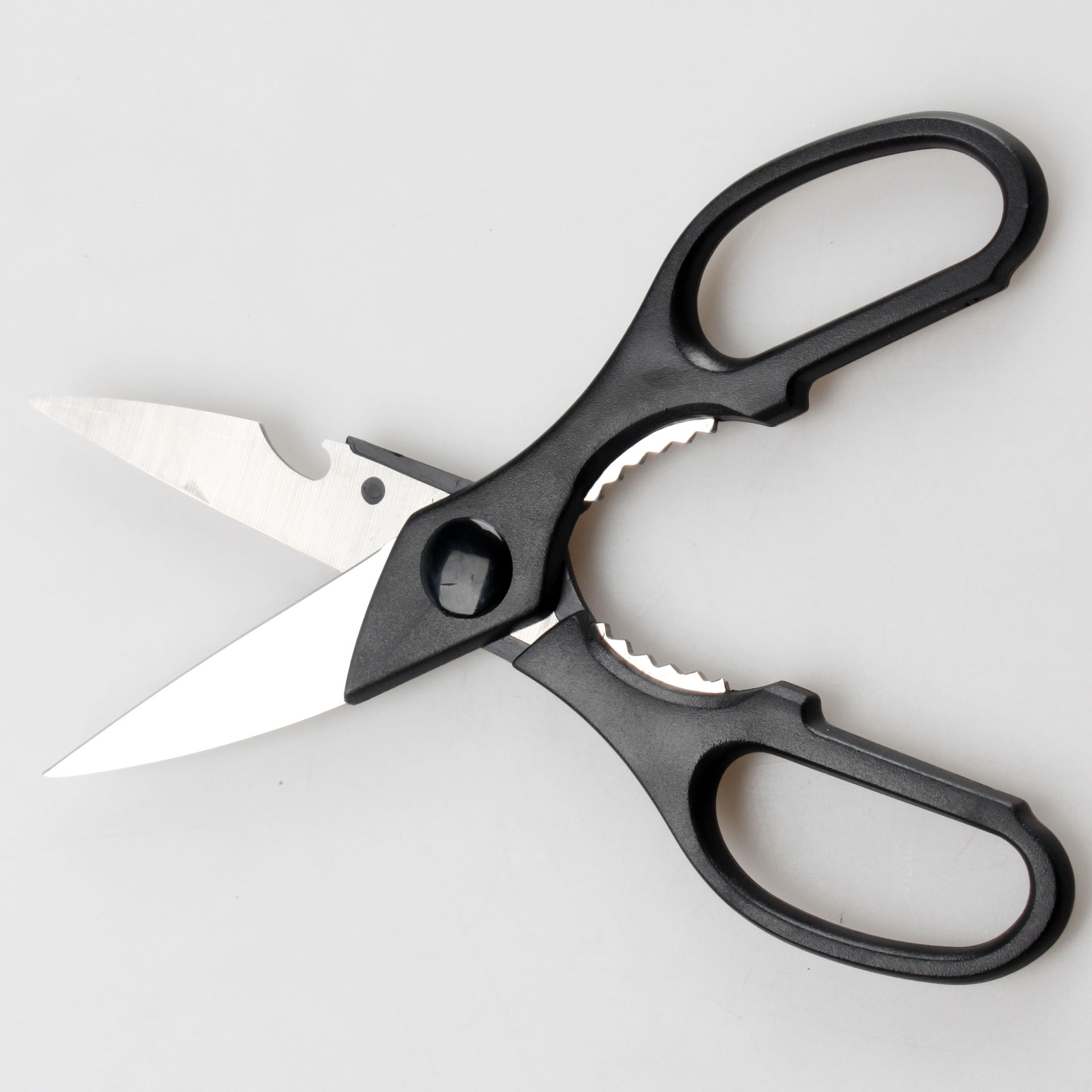 外贸出口家用厨房用剪刀不锈钢剪刀带波浪形核桃夹