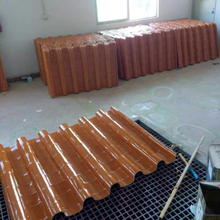 专业制作玻璃钢仿琉璃瓦 别墅 红木展厅外墙装饰瓦