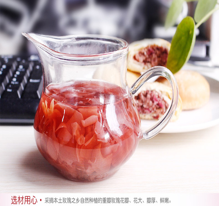 陇玫甘肃特产 苦水玫瑰花酱 手工有机苦水玫瑰花瓣酱 150g瓶