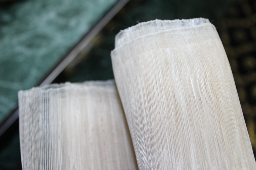 菲律宾进口 手工织夏布 真丝蕉麻布 马尼拉麻绸 阿巴克silk abaca