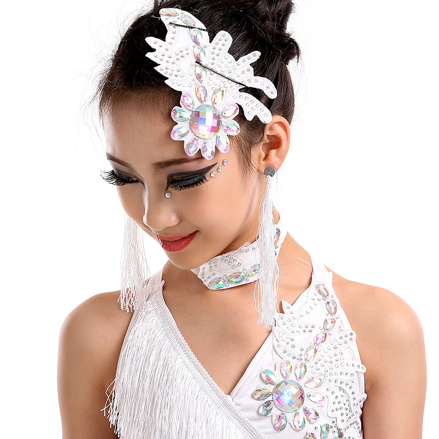 新款儿童拉丁服套装少儿流苏拉丁舞裙女童恰恰桑巴练功比赛演出服