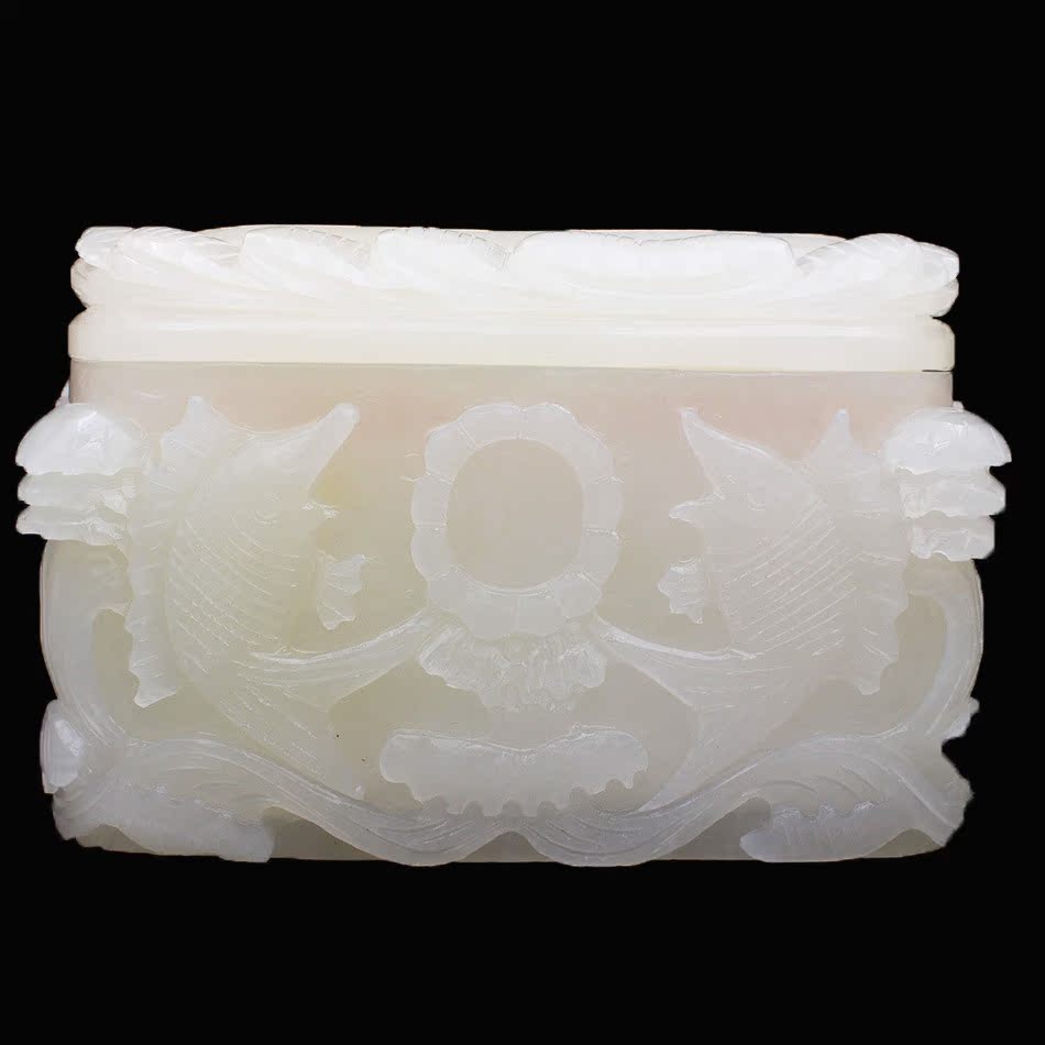 批发精品阿富汗一帆风顺玉石骨灰盒 手工雕刻寿盒殡葬用品