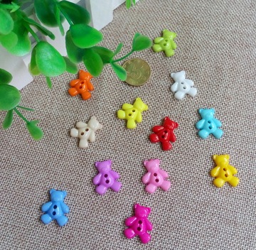 diy编织日用品卡通纽扣 毛衣装饰 可爱小熊大扣 多色小额批发