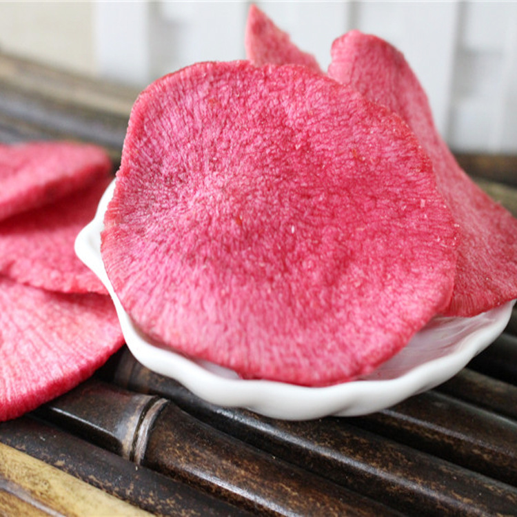 即食带皮红心萝卜片1.0kg/袋红心萝卜脆果蔬脆散装批发