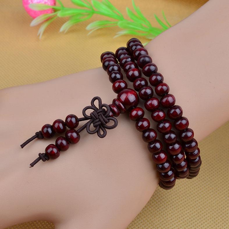 108 Buddha Beads Are Presented for Taobao Gift Activities. Imitation Pterocarpus Santalinus Prayer Beads Bracelet Ornament