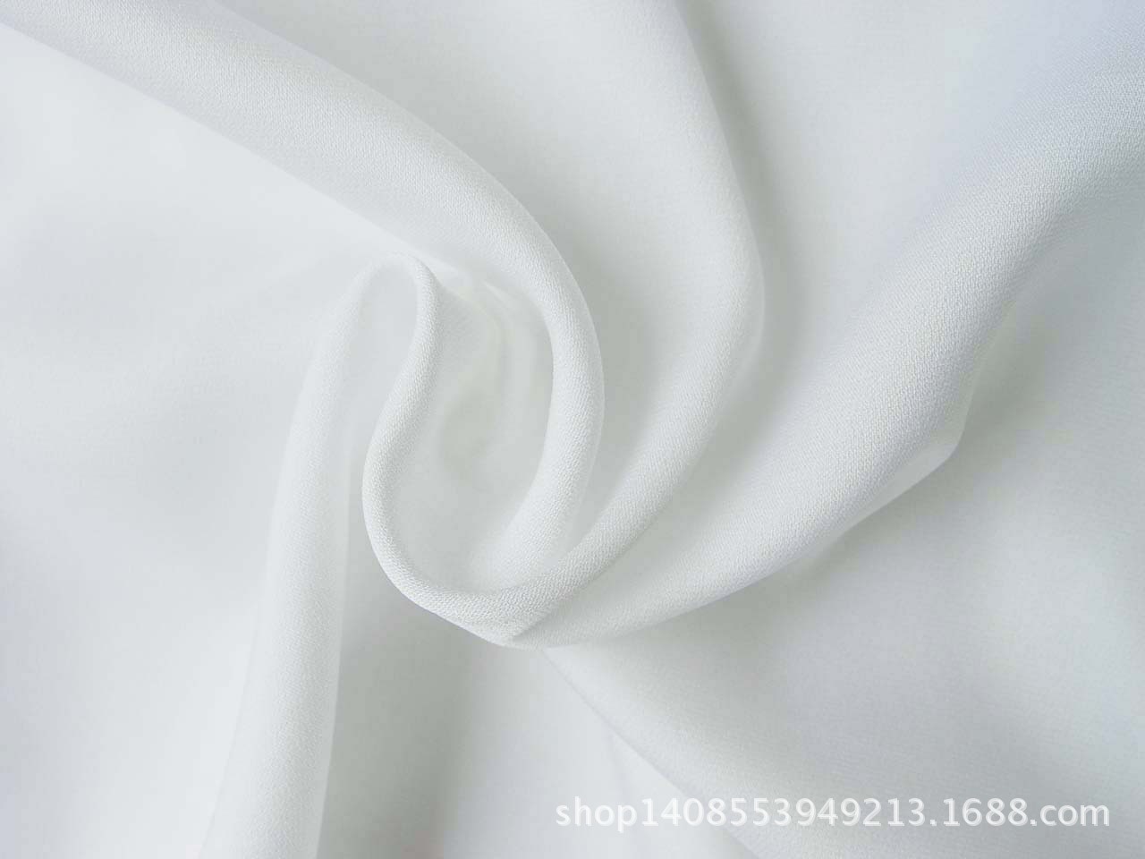 奶白色弹力双乔面料 春夏新款服装布料 纯