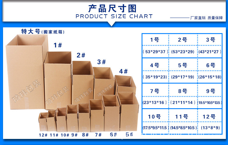 纸箱生产厂家批发 包装搬家箱特大号 特硬搬家整理箱 搬家箱包邮