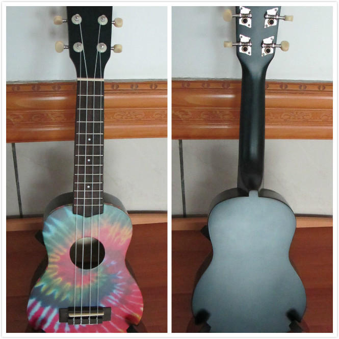 21寸ukulele 扎染贴花 乌克丽丽夏威夷四弦吉他