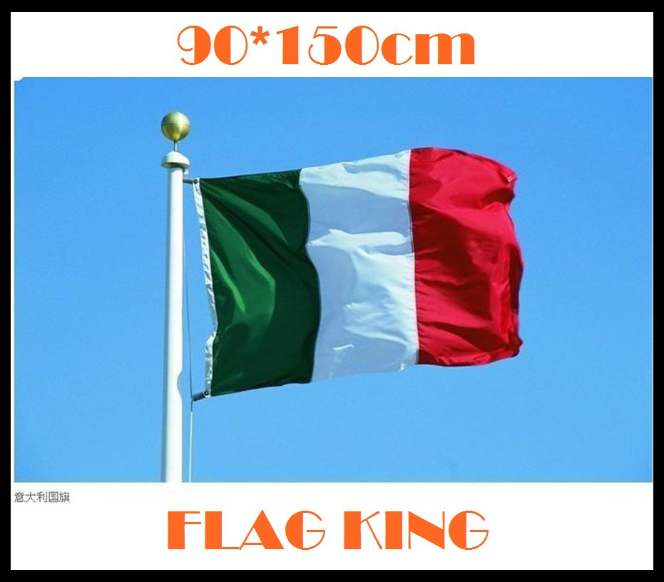 F962 批发90*150cm 3*5ft 意大利国旗 4号涤纶旗帜 Italy flag