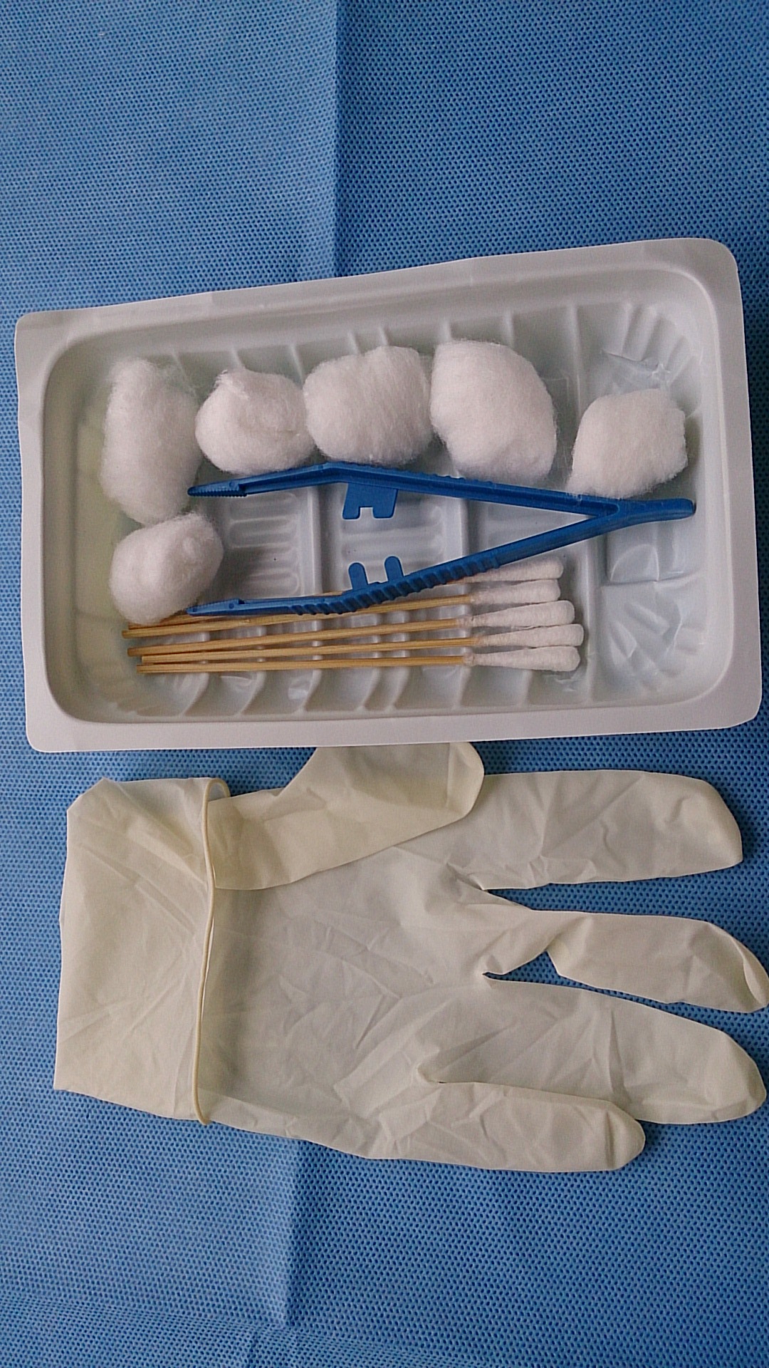 范围:医用产品性能结构及组成:本品由橡胶检查手套,棉球,纱布块,洞巾