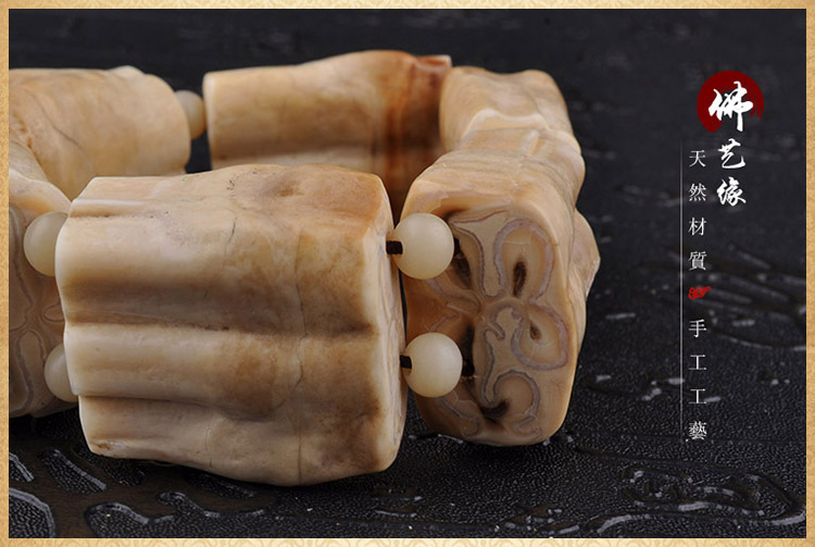 高密度天然牙骨手串手链文玩珠串